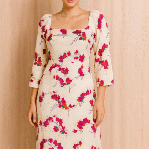 Bash Floral Square-Neck Midi