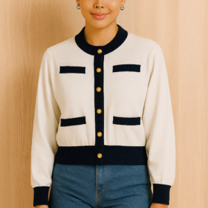 Chanel Ivory Knit Cardigan