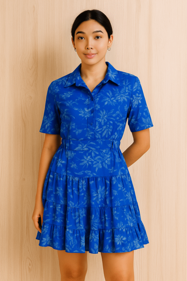 Sandro Floral Tiered Shirt Dress