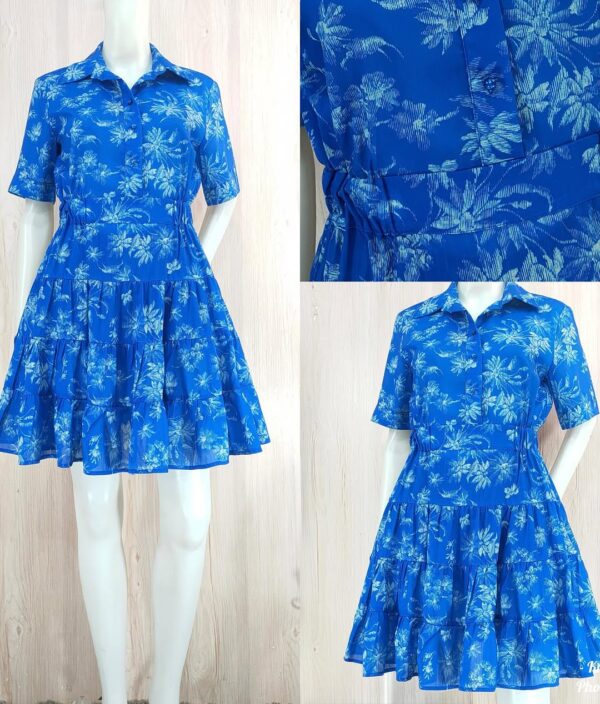 Sandro Floral Tiered Shirt Dress - Image 2