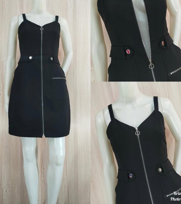 Contrast-Stitch Button Mini Skirt - Image 2