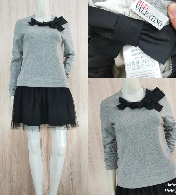 Valentino Bow-Appliqué Cotton Sweatshirt - Image 2