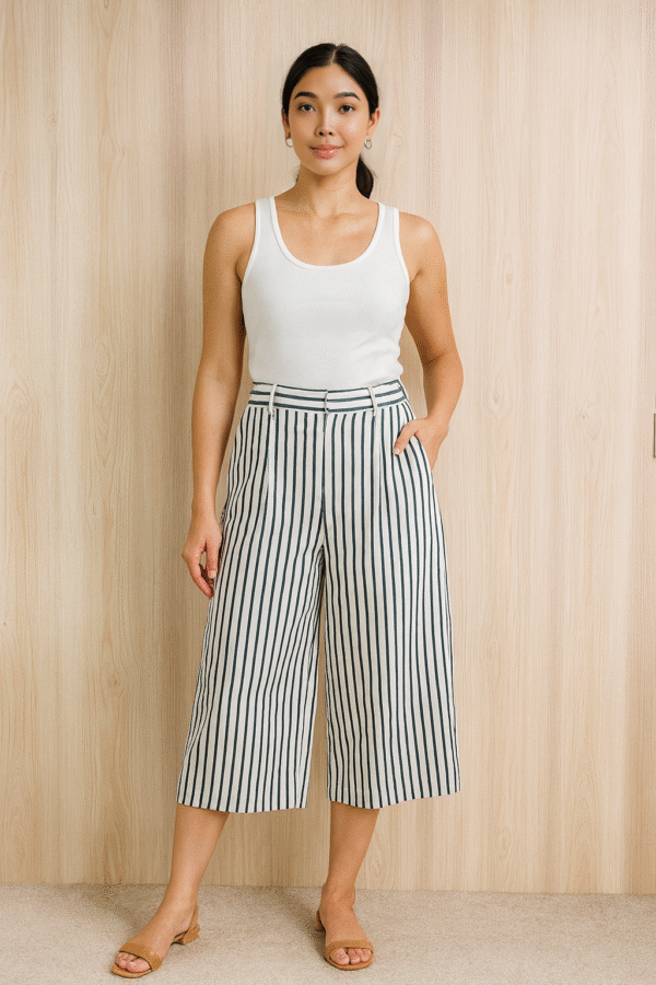 HQ Striped Culotte Pants