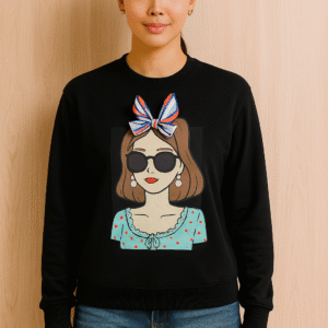 Graphic Cotton Pullover Sweatshirt