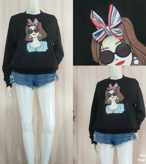 Graphic Cotton Pullover Sweatshirt - Image 2