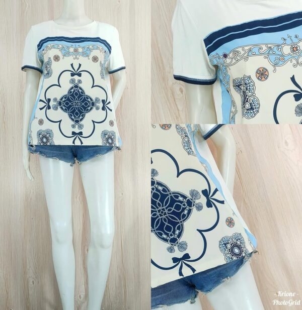 Scarf-Print Jersey Tee - Image 2
