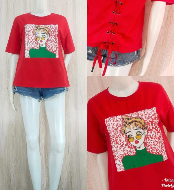Portrait Graphic Cotton Tee - Image 2