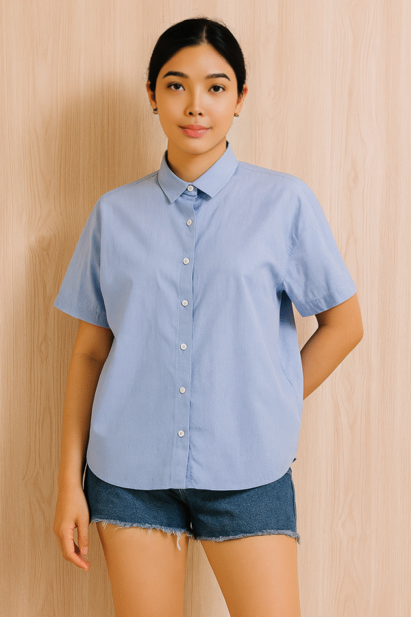 Muji Short‑Sleeve Poplin Shirt