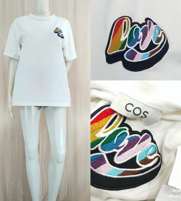 COS Love Patch Cotton Tee - Image 2