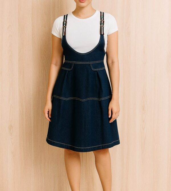 Denim Pinafore Dress