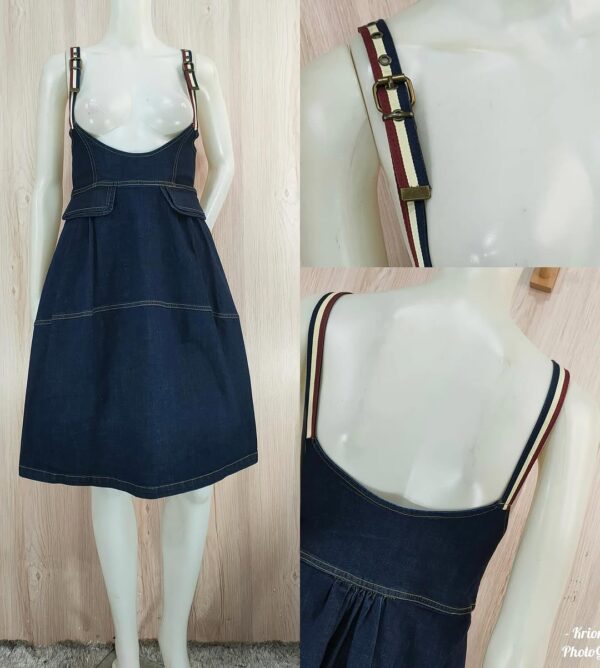 Denim Pinafore Dress - Image 2