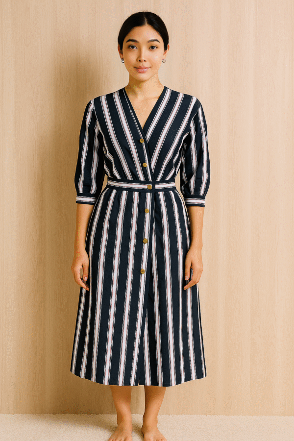 Sandro Striped Midi Dress