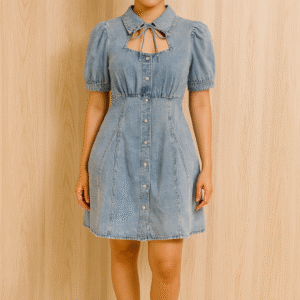HQ Button‑Front Denim Dress