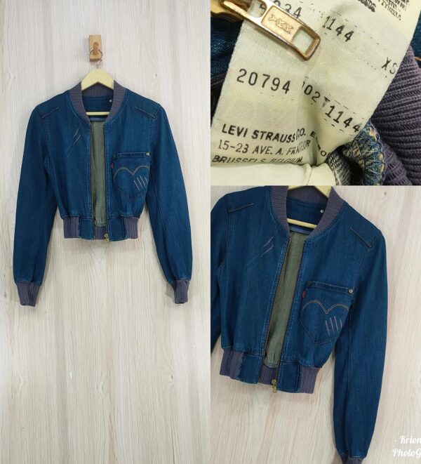 Levi’s Cropped Denim Bomber - Image 2