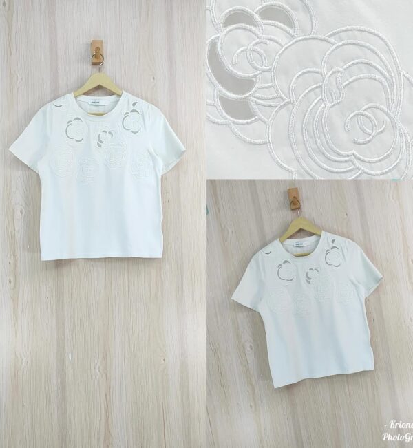 Chanel Logo Cotton Tee - Image 2