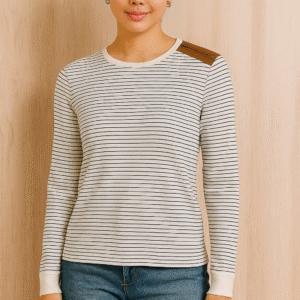 R L Striped Cotton Long-Sleeve Tee