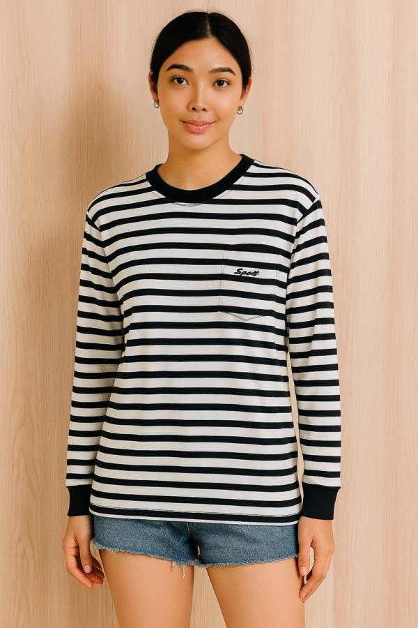 Agnes Breton Stripe Long‑Sleeve Tee