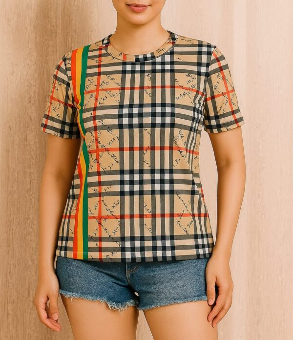 Burberry Check Print Tee