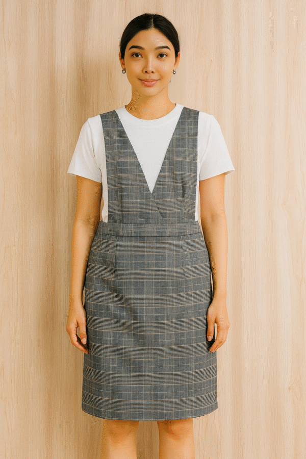 HQ Glen Check Jumper Dress